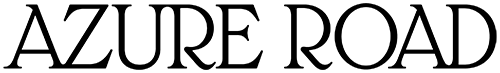 The image displays the text 'AZURE ROAD' in black, capitalized letters.