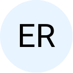 Circular placeholder image with initials 'ER' on a light blue background.