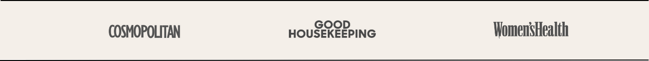 Logos of Cosmopolitan, Good Housekeeping, and Women's Health magazines.