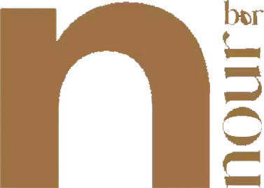 Stylized brown letter 'n' with vertical text 'bar' and 'noun'.