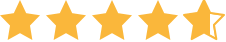 Four and a half gold stars in a row.