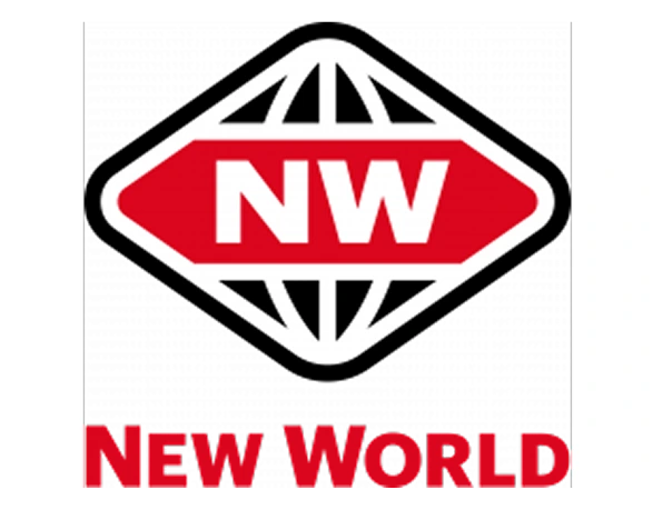 The logo for New World, showing the letters NW in a red emblem above the company name.