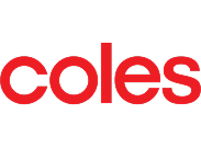 The Coles logo, which is the word 'Coles' in red lowercase letters.