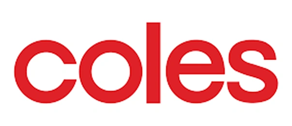 The red logo for Coles, an Australian supermarket chain, on a white background.