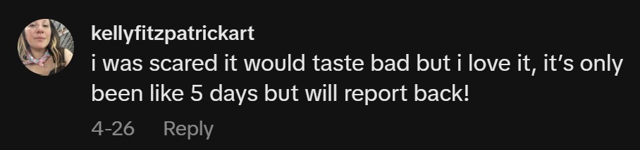 A screenshot of a social media comment with profile picture.