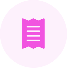 Placeholder image of a magenta circle with a document icon.