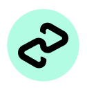 A placeholder image with a chain link icon on a green circle.
