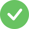 Green checkmark icon on a white background.
