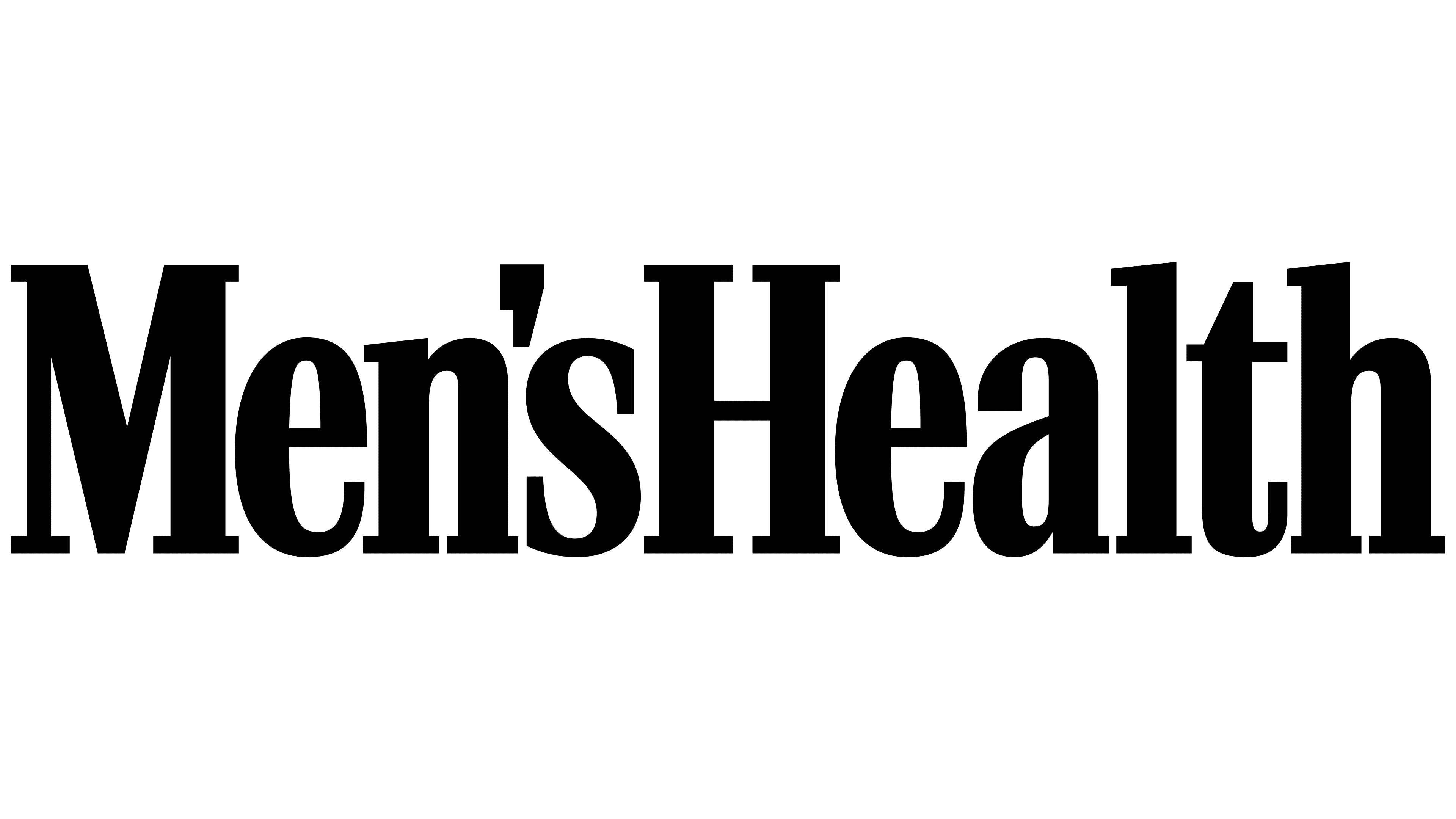 The Men's Health logo in black text on a white background.