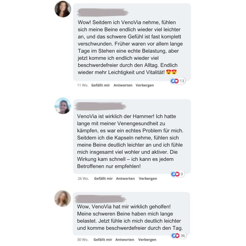 Three blurred user reviews about AuroVia for tinnitus, with user interactions visible.