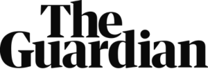 The Guardian logo in black text on a transparent background.