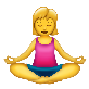 Emoji of a person meditating in a seated position.