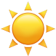 A bright yellow sun emoji with rays.