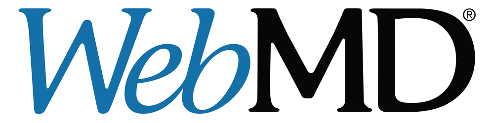 WebMD logo with blue and black text on a white background.