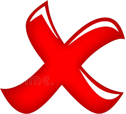 Red 3D-style check mark on a transparent background.