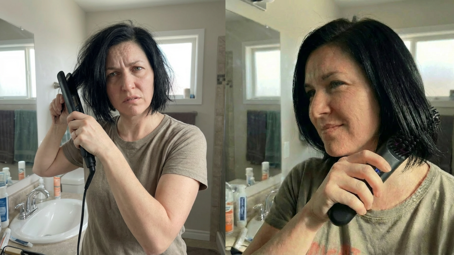 Hairbrush with ionic technology features and low tension brush head.