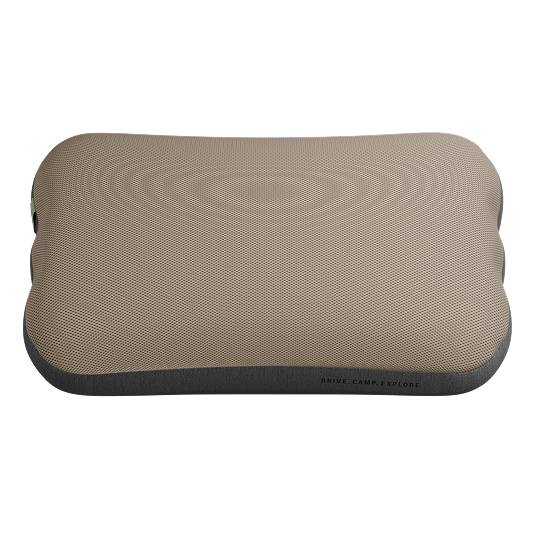 Rectangular cushion with a textured surface and rounded edges.