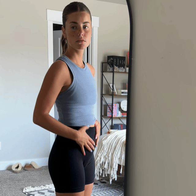 Katie before starting the Gut Protocol.