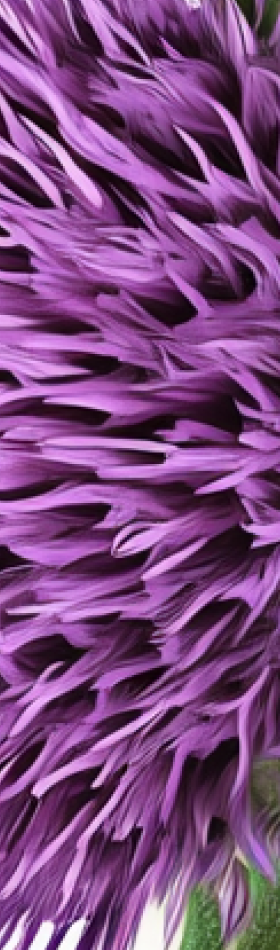 Close-up of purple flower petals with green leaves.