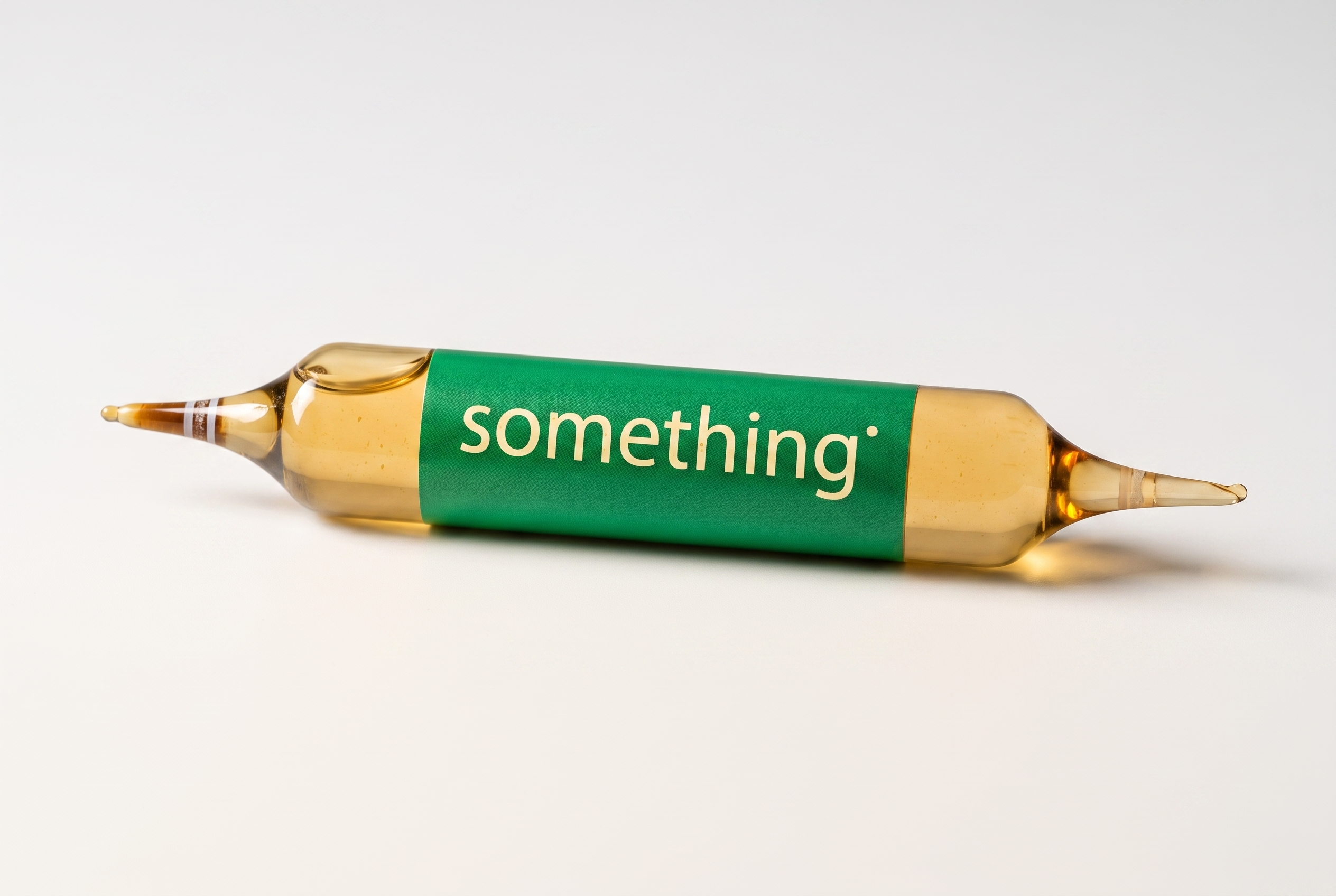 Macro shot of something ampoules on the production line.