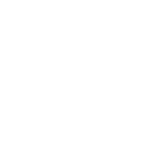 White hanger icon on a black background.