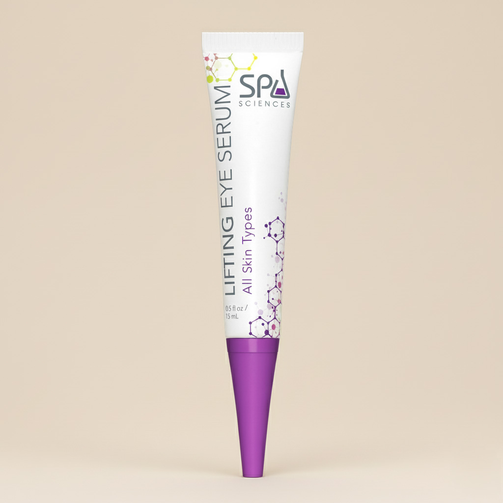 Wide Awake Lifting Eye Serum tube on a beige background