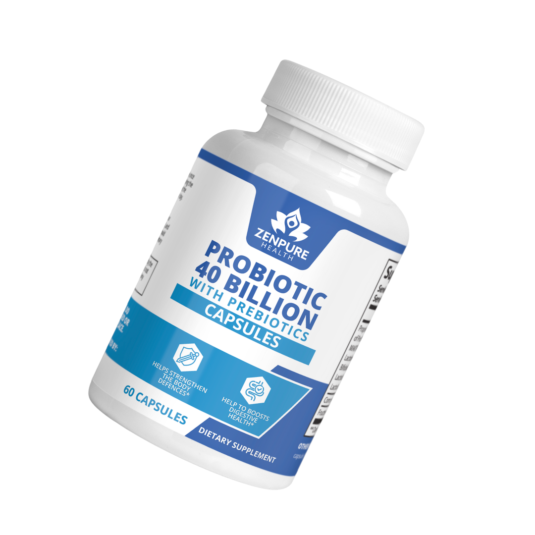 White bottle labeled 'Ashwagandha with Black Pepper' by ZenPure Health.
