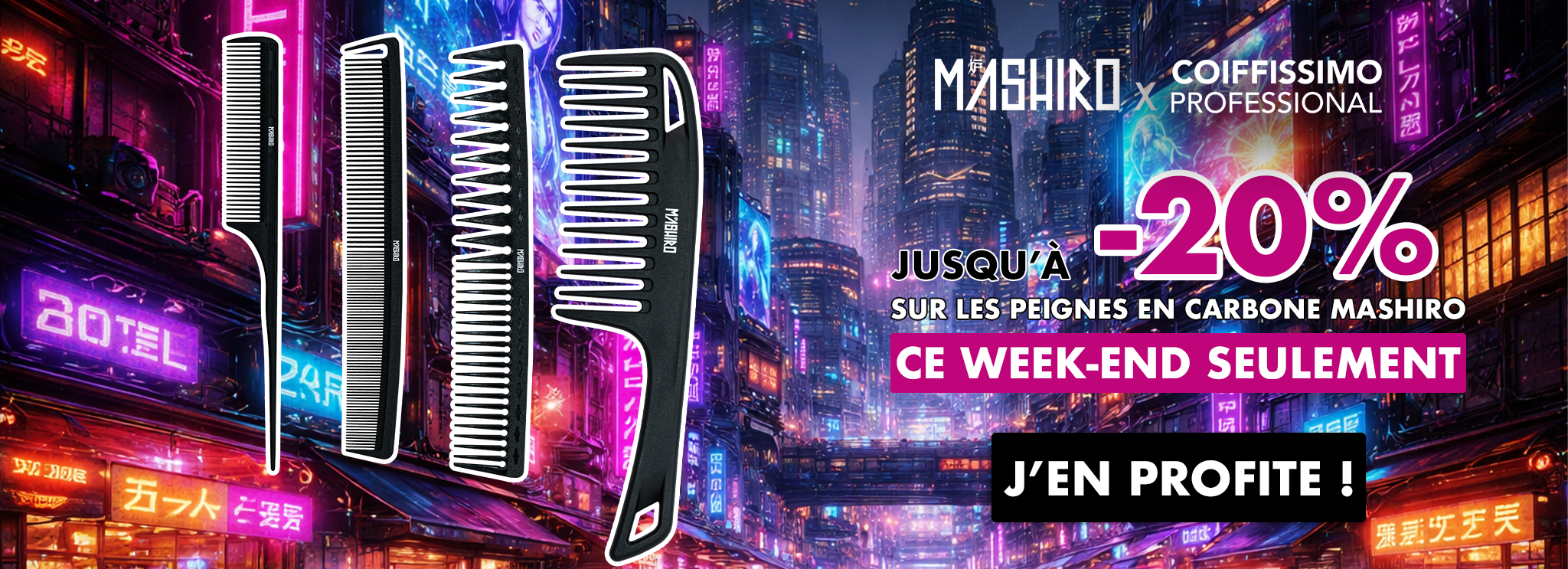 Packaging of Easyblond powder and Fiberprotech spray on a purple background with discount text.