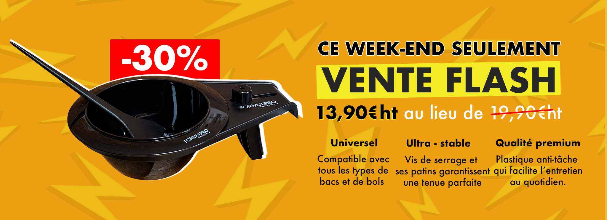 Packaging of Easyblond powder and Fiberprotech spray on a purple background with discount text.