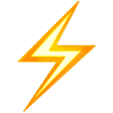 A stylized yellow and orange lightning bolt icon on a green background.
