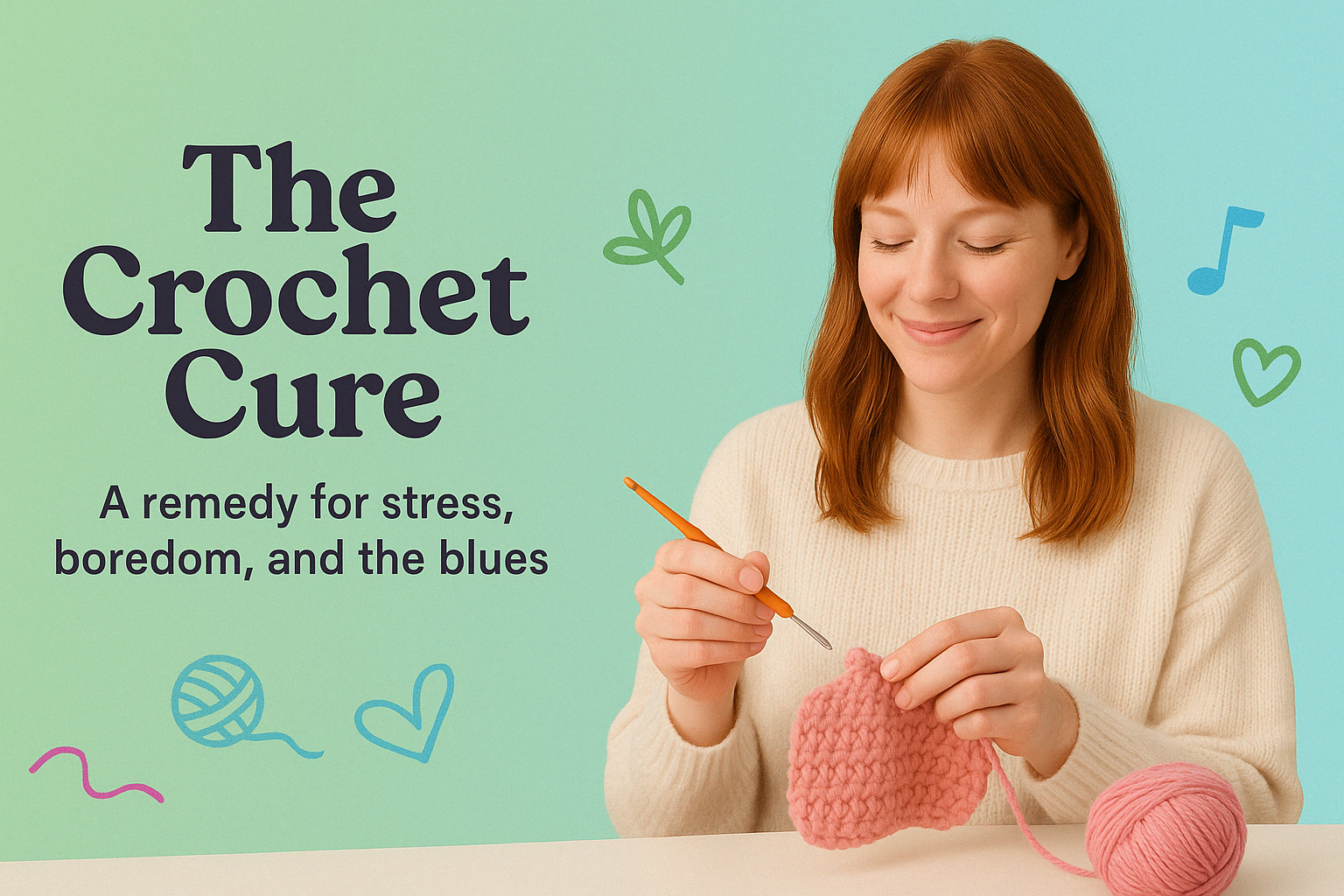 Colorful yarn bundles in various shades for crochet projects