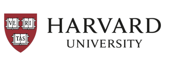 Harvard University logo with shield and 'Veritas' motto.