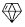 A simple black-and-white line icon of a diamond or gemstone.