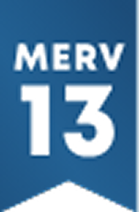 Blue badge with white text 'MERV 13'.