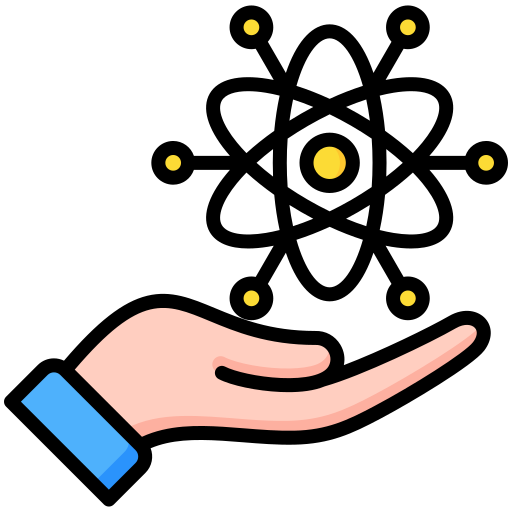 An open hand catching small yellow dots.