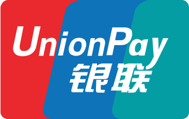 UnionPay logo with red, blue, and green background.