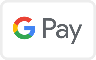 Google Pay logo with colorful 'G' and 'Pay' text on white background.