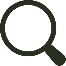 Magnifying glass over a cube icon, symbolizing search or inspection.