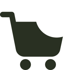 Shopping cart icon with a checkmark symbol.