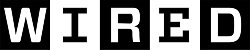 Wired logo with black and white block letters.