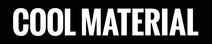 White text 'COOL MATERIAL' on a black background.