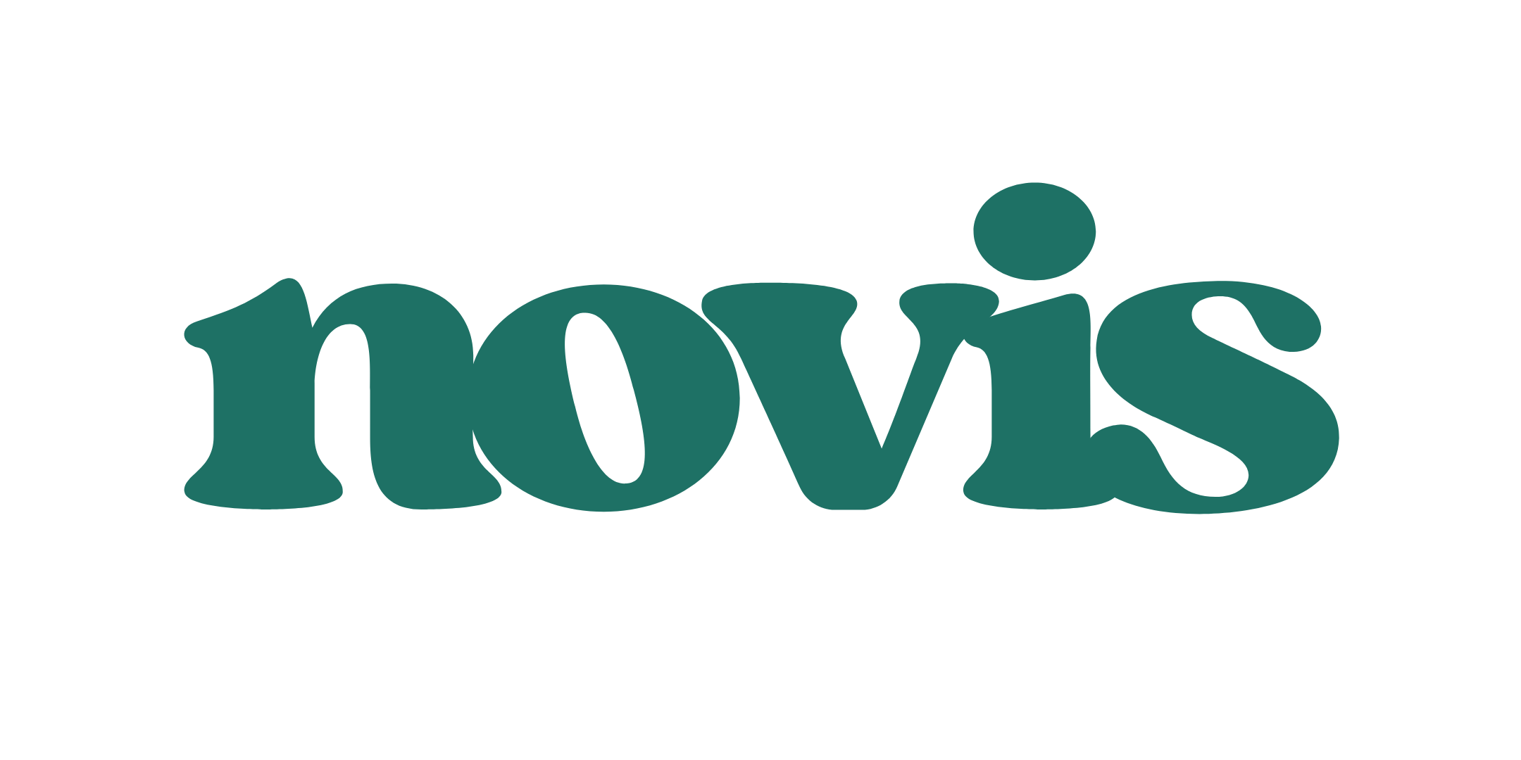 Green text logo displaying the word 'novis' on a transparent background.
