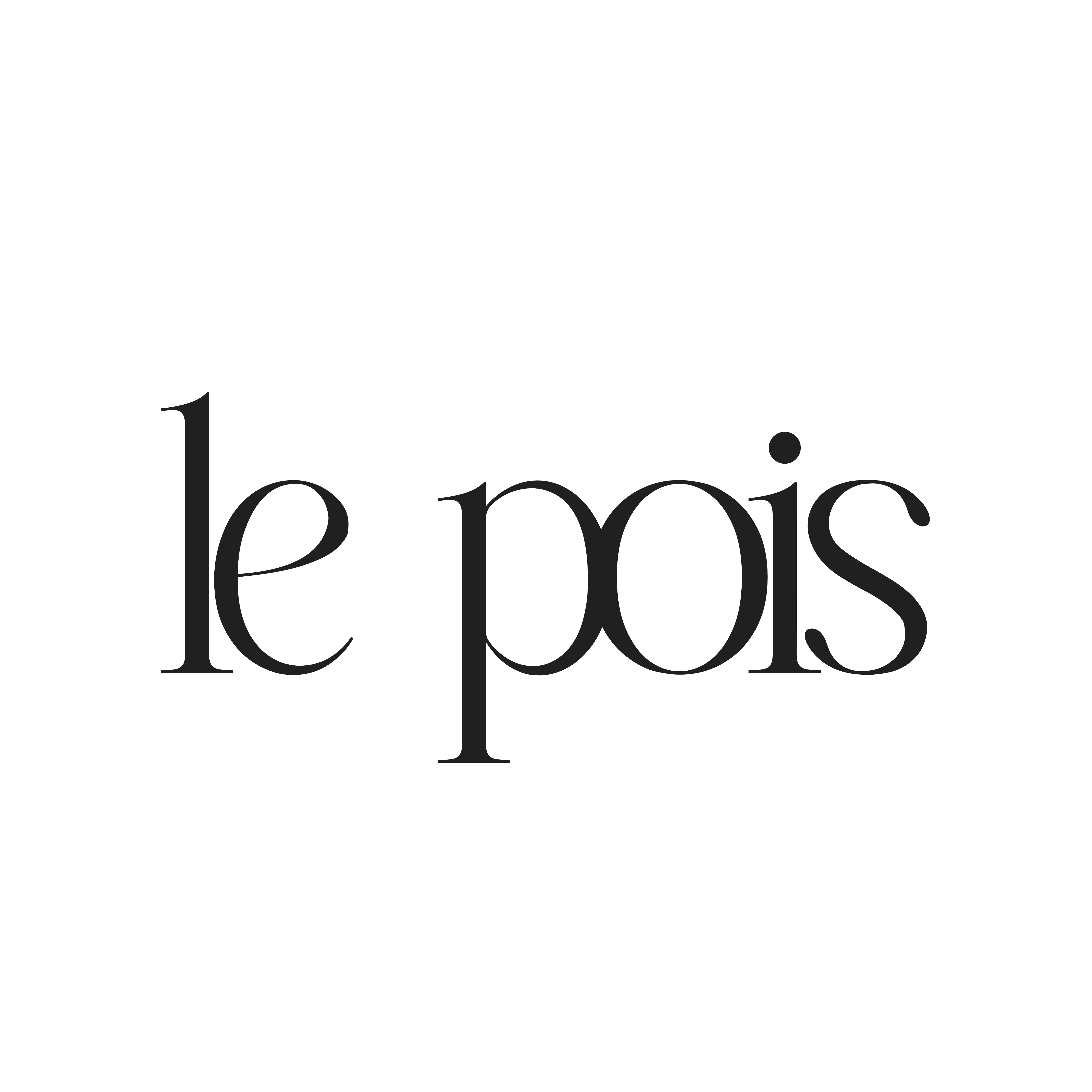 The text 'le pois' in black on a green background.