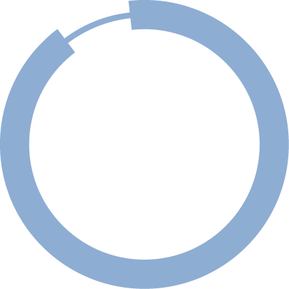 Blue circular loading icon on a white background.