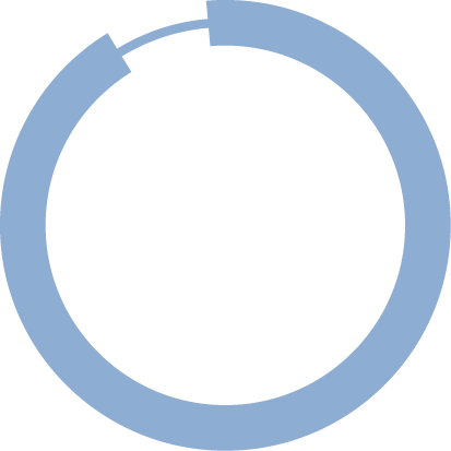 Blue circular loading icon on a white background.