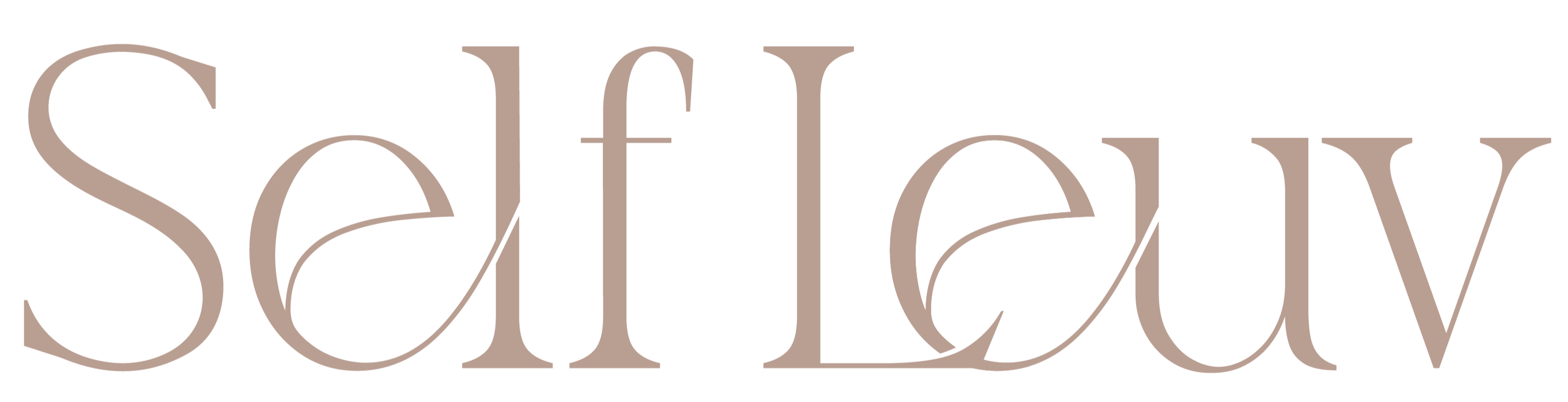 Stylized text logo reading 'Self Leuv' in pink on a green background.