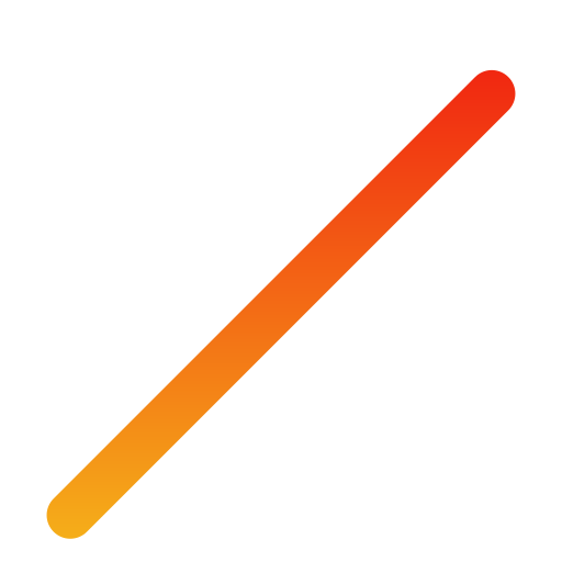 Diagonal gradient line from orange to red on a transparent background.