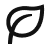 A simple black outline icon of a single leaf.