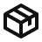 A black and white icon of a sealed cardboard box or package, viewed from an angle.