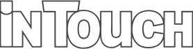 Logo with the text 'inTouch' in white on a black background.